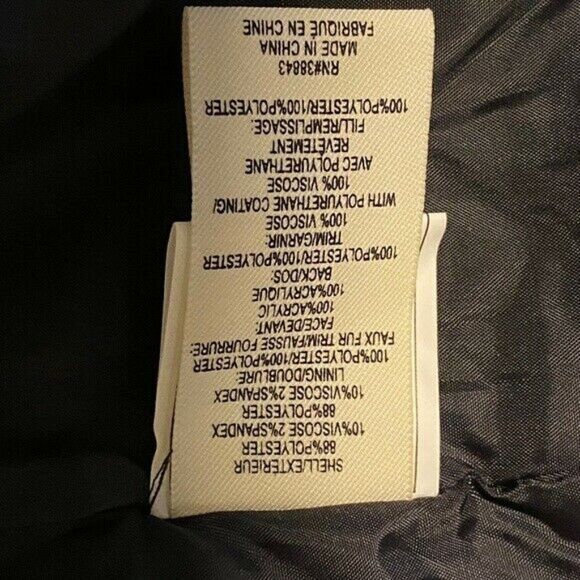 Maralyn Me Juniors Faux-Fur-Trim Hooded Asymmetrical Charcoal Coat Medium NWT - Picture 6 of 9